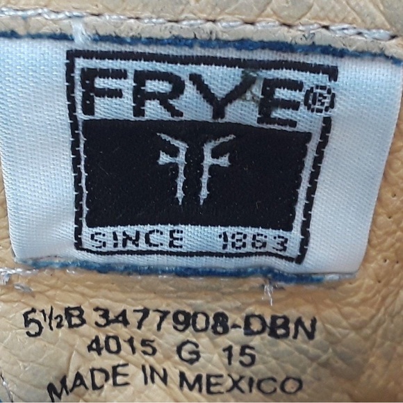 FRYE Women's Melissa CowGirl Short Boho Distressed Western Wedding Boots 5.5 - Picture 6 of 6